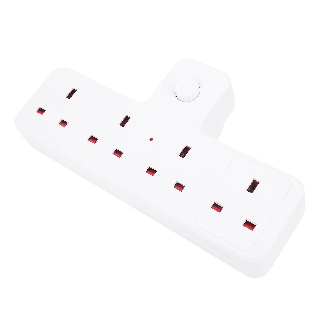 Outlet Extender 1 to 4 Multi Plug Wall Splitter 2500W 13A Multifunctional Power Strip with 75N     Door for Home