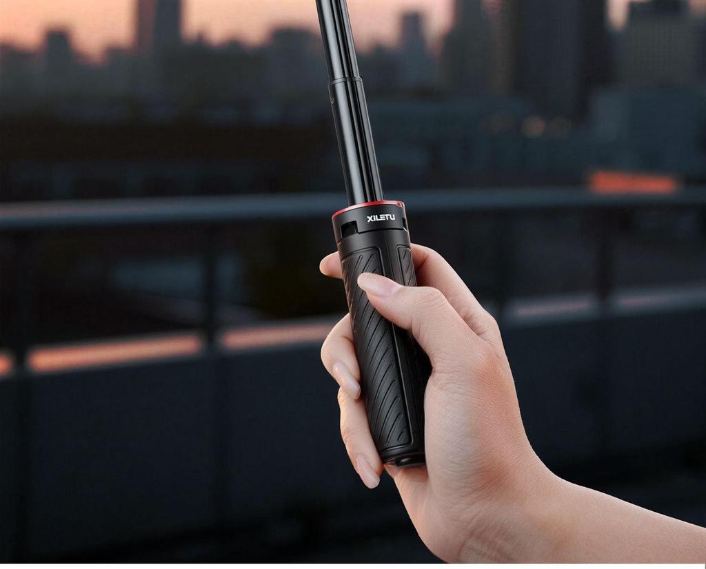 XS22 Extension Pole Tripod & Selfie Stick with Metal Tablet Phone Clip