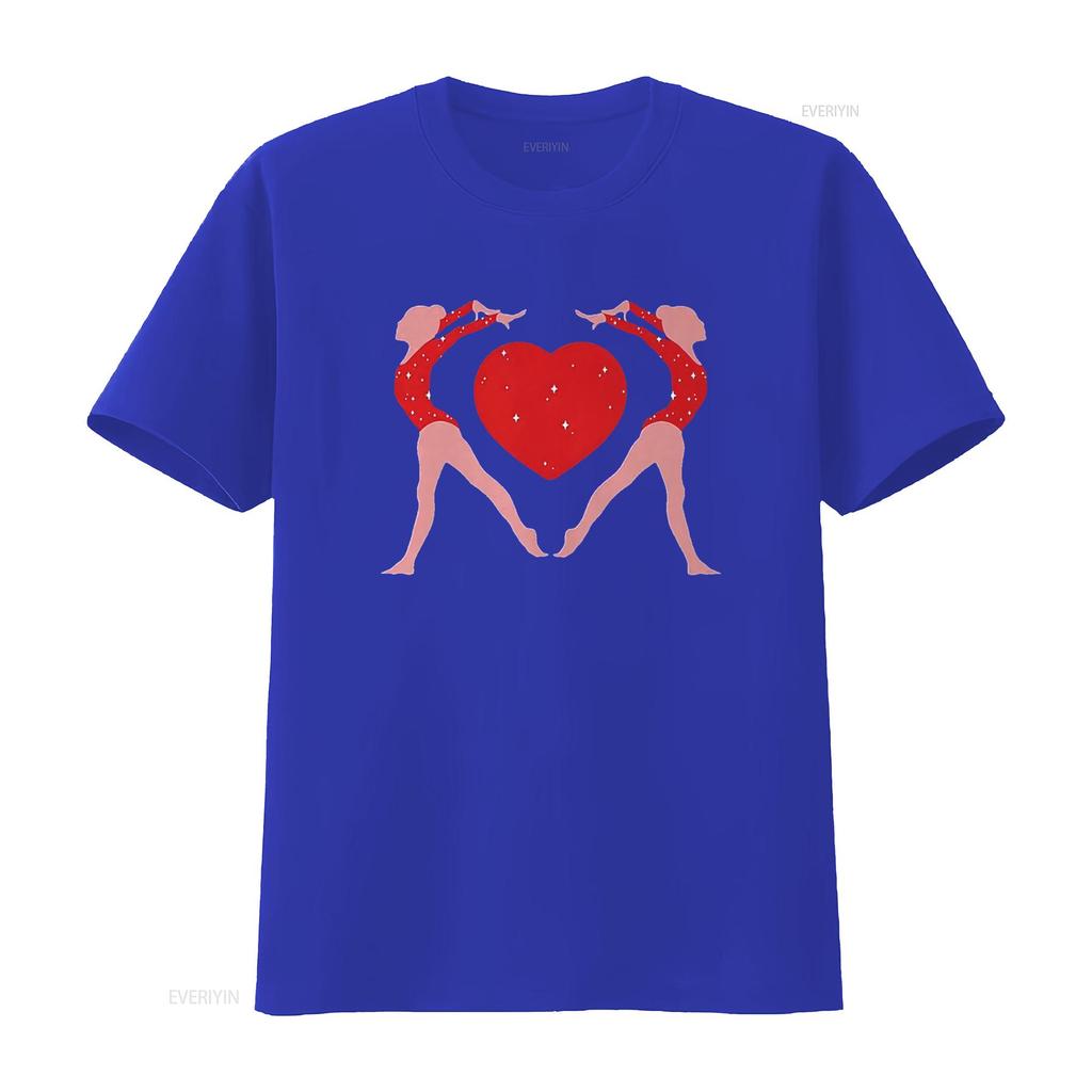 Womens Big Girls Gymnastics Gymnast Heart Love Youth T Shirt Black 2XL vintage Washed Comfortable Slightly designer clothes