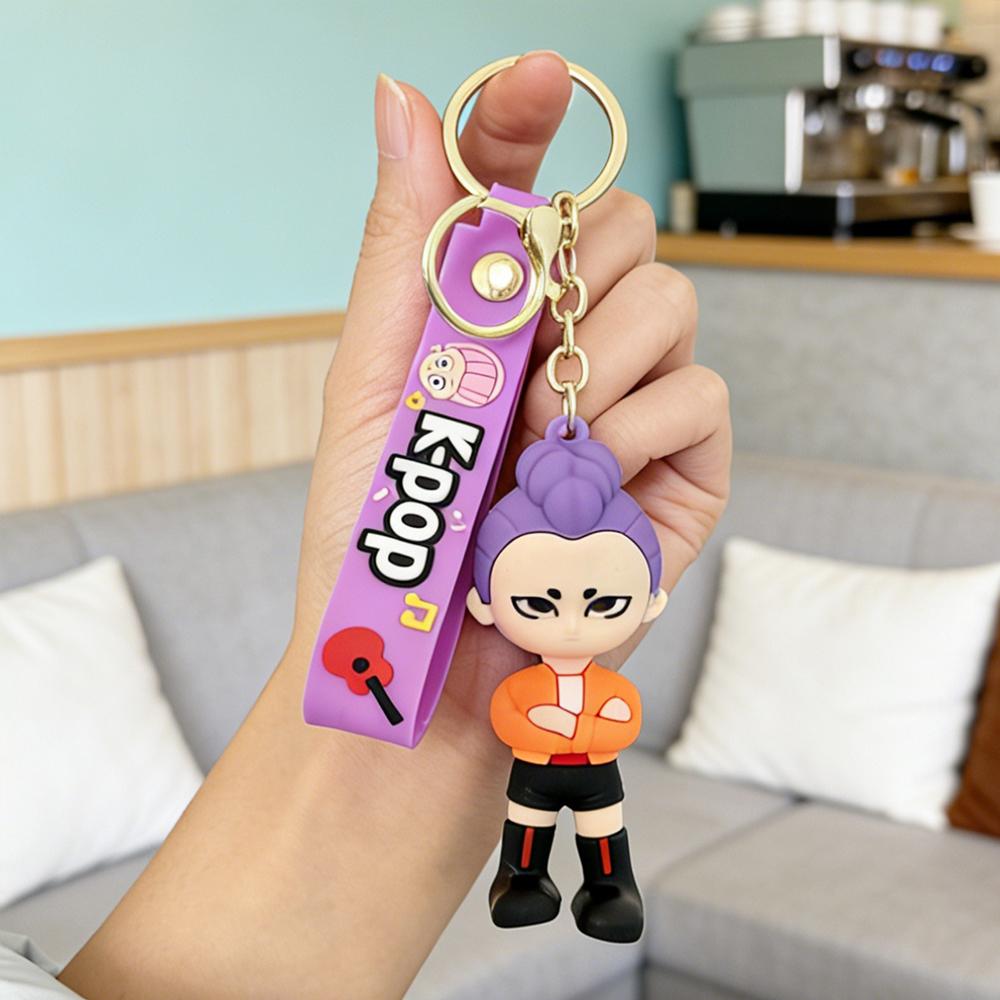 Dívky lovící démony KPOP Silikonový přívěsek na klíče Přívěsek na batoh