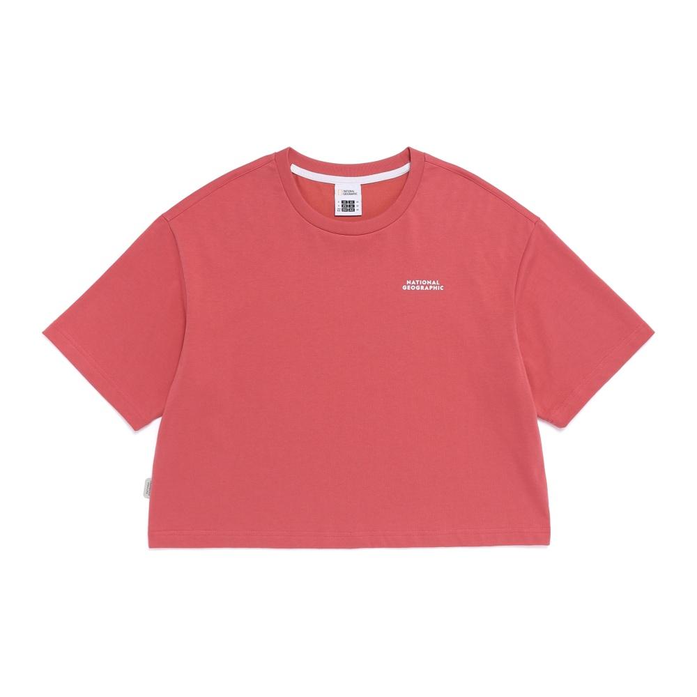 NATIONALGEOGRAPHIC N262Wts060 Women'S Ratel Regen Oversized Crop Short Sleeve T-Shirt Rose