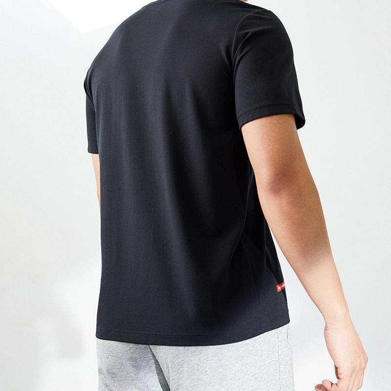 Anta SS22 Letter Print Crew Neck T-Shirt Men Tops Basic-Black 152227137-4