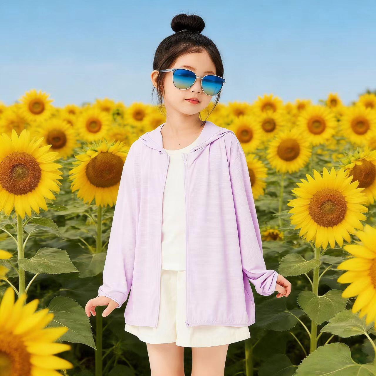 

Pink Anti-UV Parent-Child Sun Jacket for Boys and Girls 130 cm
