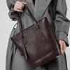 Commuter Versatile Tote Bag New Shoulder Underarm Bag Leather Bucket Bag
