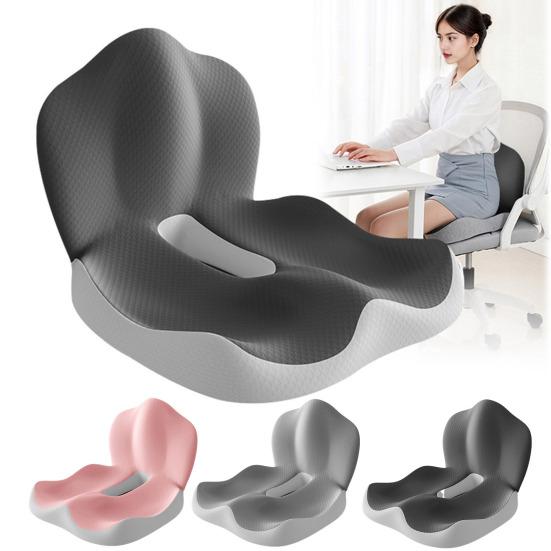 Sittepute med Ergonomisk Design Ryggstøtte Sklisikker Memoryskum Lett Bærbar Smertelindrende Sittepute