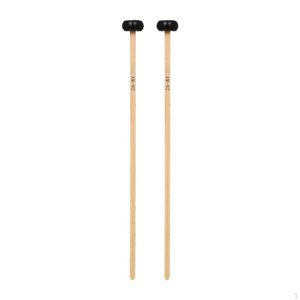 2 Glockenspiel Mallet Sticks with Rubber Head for Marimba Use