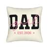 Father Day Dad Est Papa Pillow Cover Funny Pillow Case For Chair Sofa Home Decor Square Pillowcases Gift