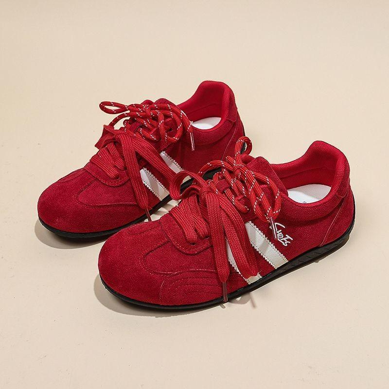 

Flat bottom women s new autumn versatile sports women s shoes casual board shoes lace-up sports shoes women 35 красный