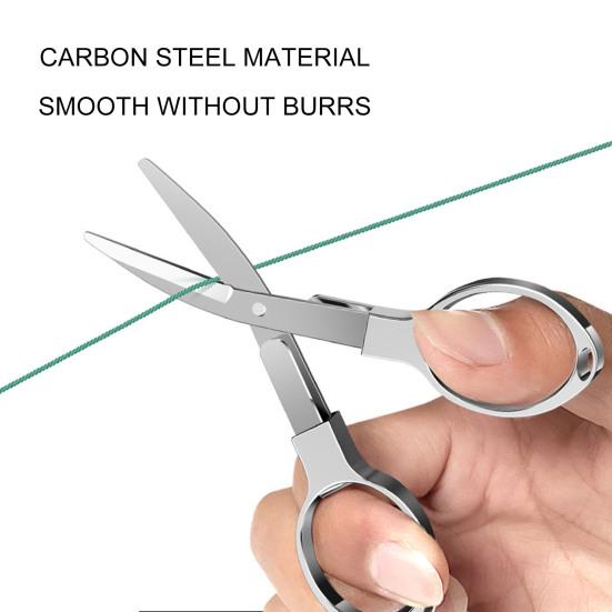 Fishing Scissor Mini Retractable Carbon Steel Folding Fishing Line Cutter for Outdoor Camping