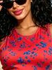 Women's Elegant Floral Sleeveless Bodycon Mini Dress, High Waist Slim Fit Casual and Party Wear
