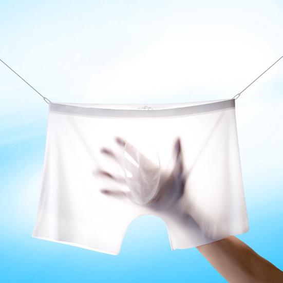 Men Boxers Shorts Ice Silk Men Panties Seamless U Convex High Elasticity Underwear Man Underpants Panties Male Ultra-thin Breathable Briefs