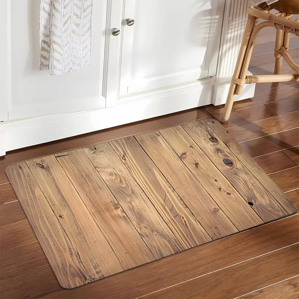 Wooden Wall Paneling Texture Decoration,Carpet,Living Room,Bedroom, Non-slip,Square rug
