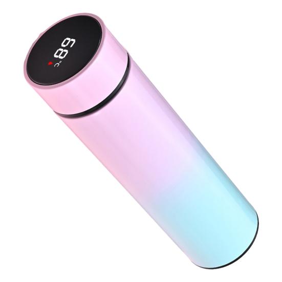 Yousheng Smart Thermal Mug with Temperature Display 500ML Stainless Steel Vacuum Insulated Bottle Tea Bag Filter Portable Travel Cup for Hot Cold