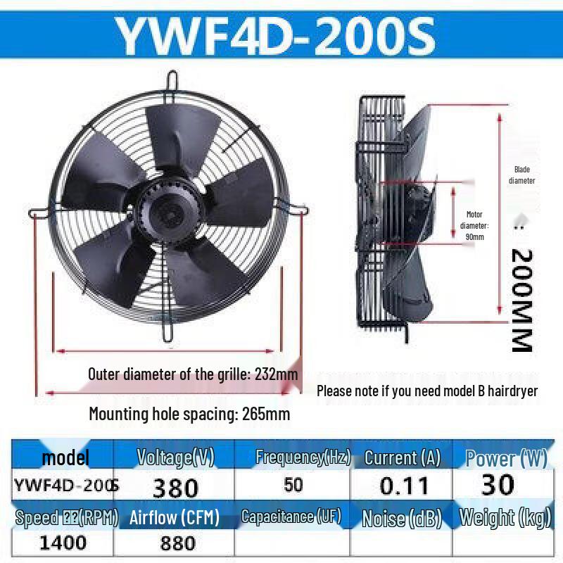Aokewen YWF4D-200S External Rotor Axial Flow Fan