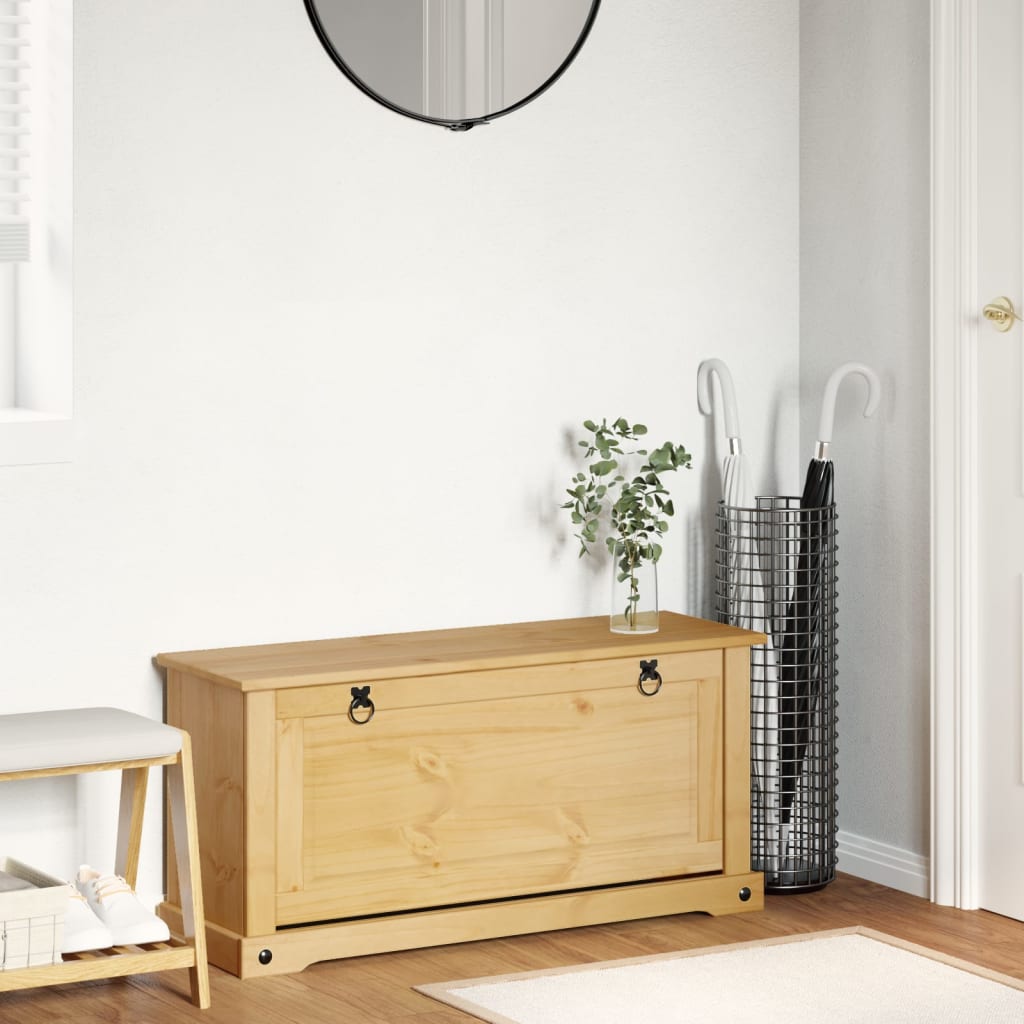 Shoe Cabinet Corona 99 x 32 x 47 cm Solid Pine Wood