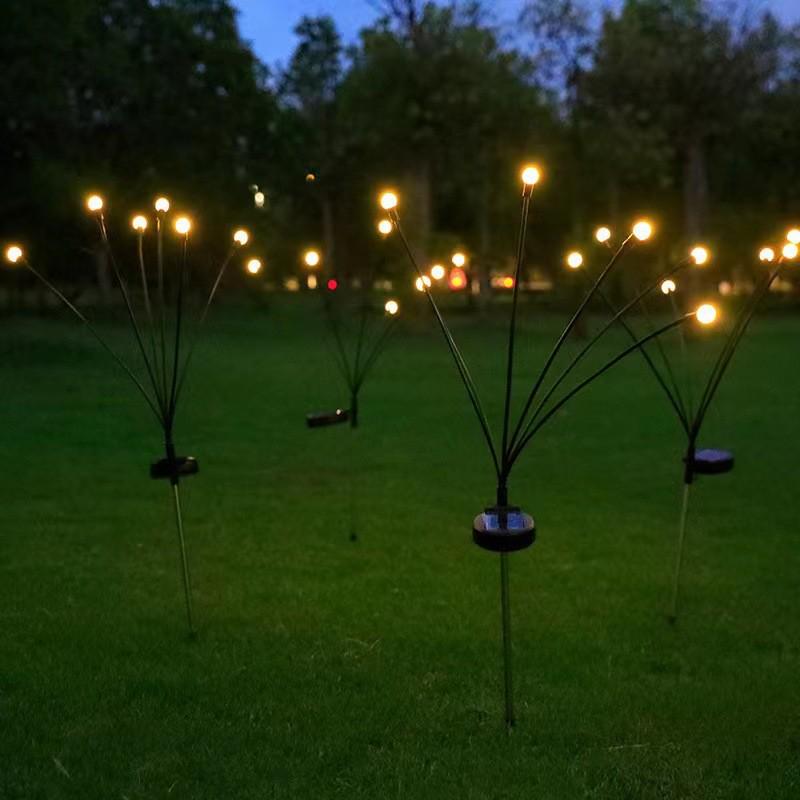 Solar Firefly Garden Lights: LED Courtyard Decor for Festive Ambiance.