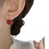 2024 Year of the Dragon Red Beaded Earrings for Women: Autumn/Winter Light Luxury Style