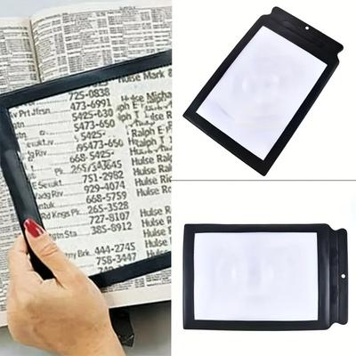 2 buc Material PVC Durabil Lupă de Pagină 3X Mare de Mână Ajutor de Lectură Vedere Completă pentru Seniori