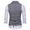 Men's Summer Plaid Business Vest - Sleeveless European Style Jacket