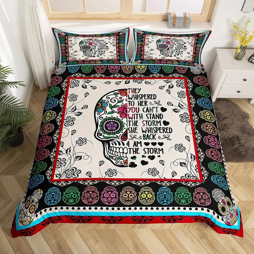 Kołdra z motywem afrykańskim dla dziewcząt, kwiatowa, z inspirującymi cytatami, pościel dla dzieci, nastolatków, dekoracja pokoju dziewczynki, uroczy prezent w stylu vintage dla dziewcząt