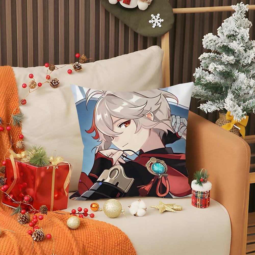 Game Genshin Impact Kaedehara Kazuha Pillow Case Double Sided Comfort Pillow Cover Fit Car Sofa Bedroom & Other Scenes