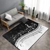 Cute Dog Paws Area Rug Non-Slip Soft Microfiber Washable Inside Floor Mats Black and White Animal Tracks Throw Rugs Carpet for