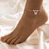 Simple Pearls Chain Anklet Bracelet for Women Trendy Fashion Love Heart Anklet Boho Style Female Foot Beach Jewelry for Girls