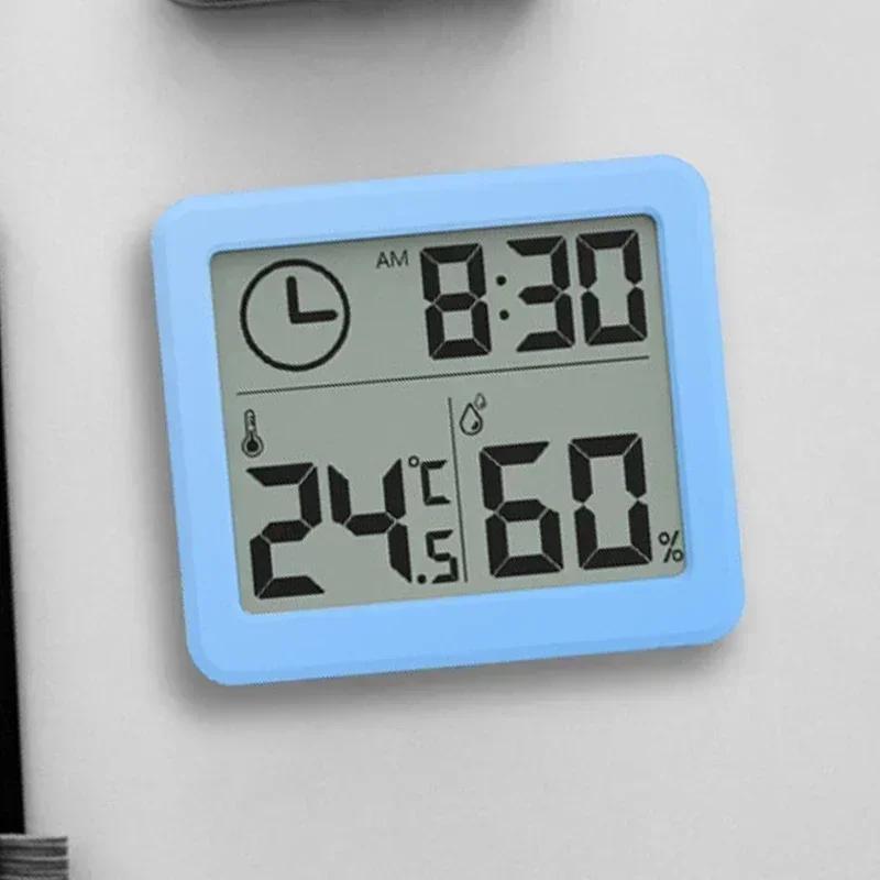 Multifunktions-Thermometer Hygrometer Automatische elektronische Temperatur-Feuchtigkeitsüberwachungsuhr 3,2 Zoll großer LCD-Bildschirm