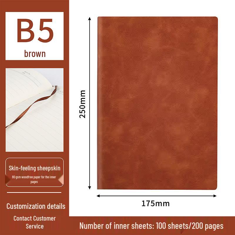 Multi-Size Soft Leather Notebook with Logo Printing - Mini Pocket Memo Pad