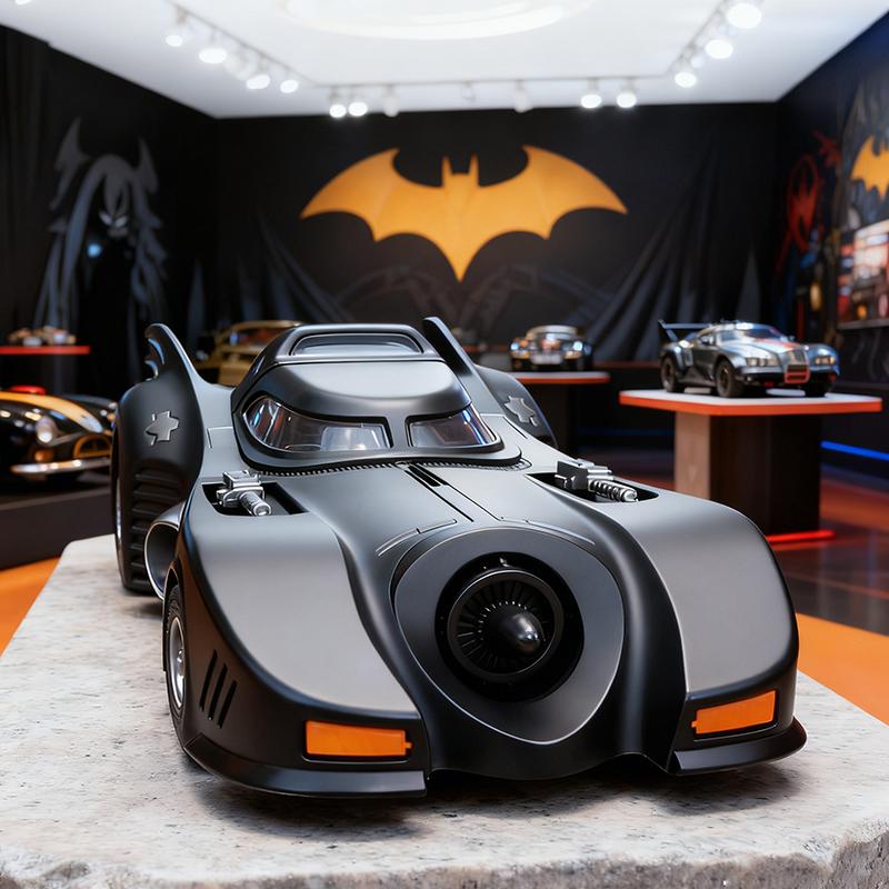 1/32 Batmobile Bat 1989 Alloy Car Model Sound and Light Pull Back Children's Toy Collectibles Birthday Gift