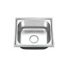 Évier Inox Rectangulaire - GENERIQUE - 460x400x200mm - Kit D'évacuation Inclus