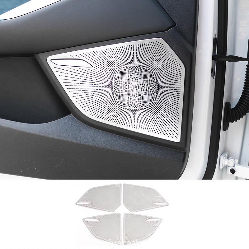 For MG 7 MG7  2024 Car Speaker Cover Stainless Steel 4 Door Loudspeaker Sound Pad Trim Interior Horn Accessories