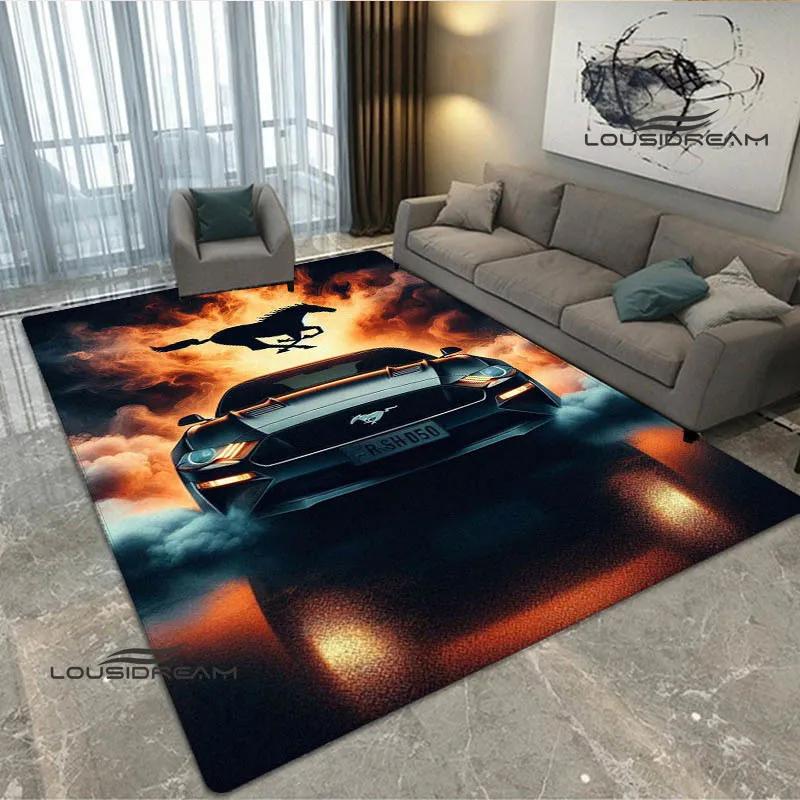 3D M-Mustang car logo printed carpet kitchen mats Non -slip carpet outdoor carpets area rug bedroom decor birthday gift