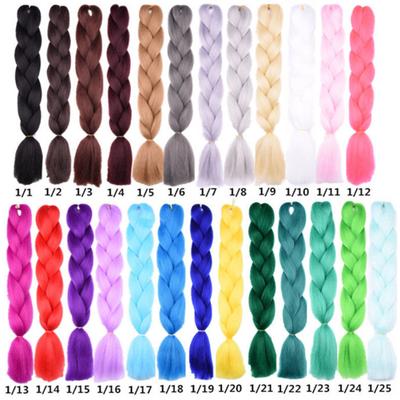 Femei Jumbo Crochet Braiding Ombre Color Kanekalon sintetic Extensii de păr