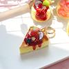 Slow Rebound Strawberry Mille-Crêpe Cake Keychain Simulation Food Shape Stress Toy  Home Office
