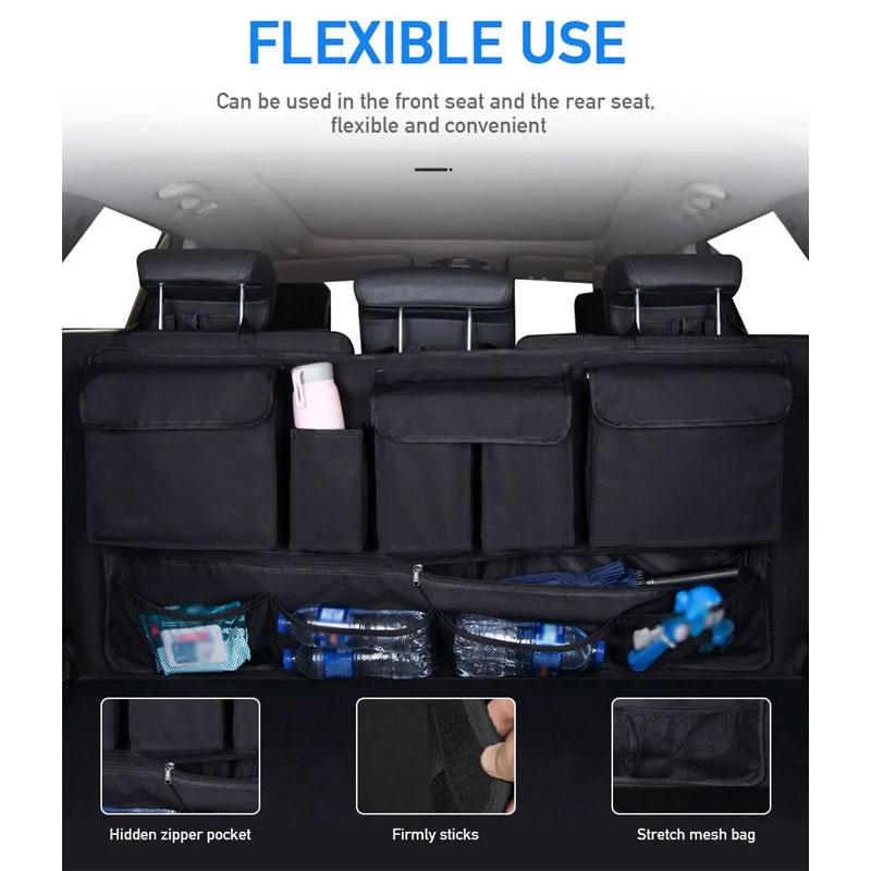 Multi-pocket Car Trunk Organizer Hanging Back Seat Storage Bag With 10 Pockets Waterproof Oxford Cloth Universal Storage Pocket