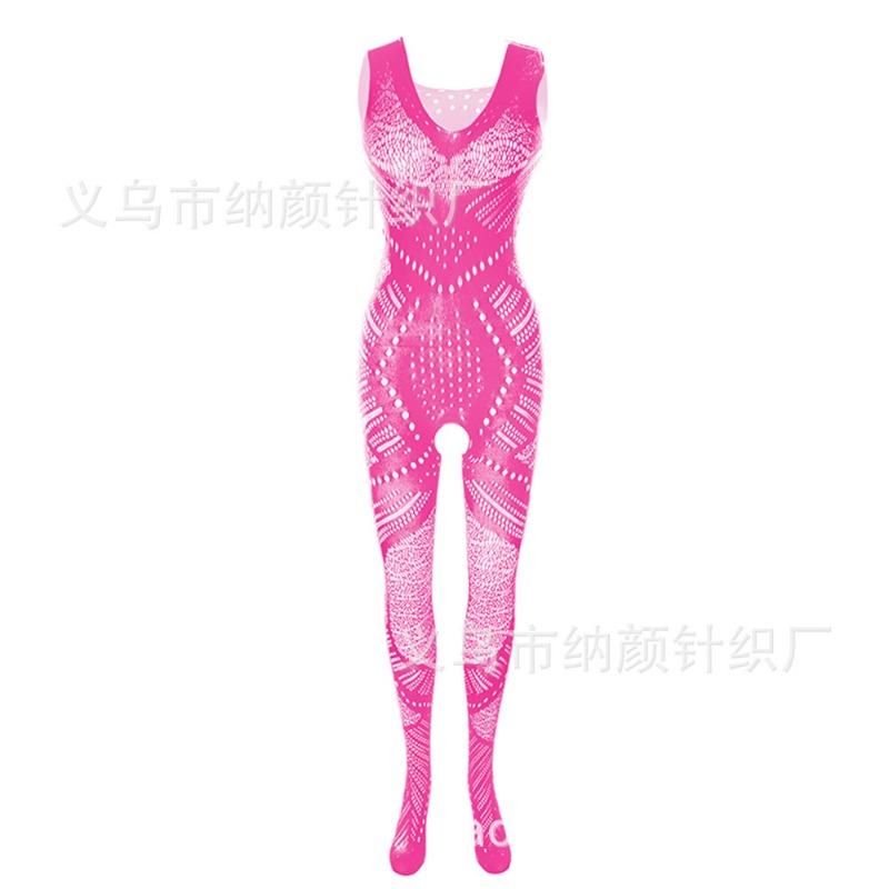 Sex Underwear Uniform Jacquard Onesie Lace-up Crotch Tights Stockings New