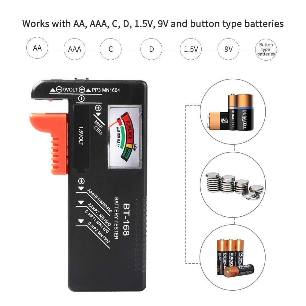 Universal Battery Tester BT 168 BT 168D BT 168PRO for AA AAA C D 9V 18650 Button Cell Voltmeter