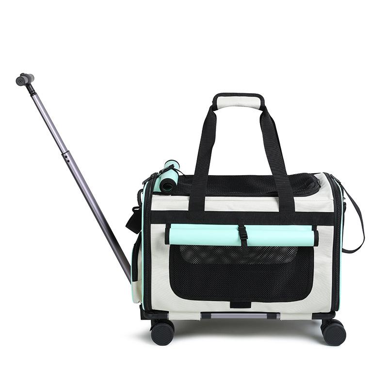 Nuova Valigia Trasportino Portatile per Gatti con Ruote per Cani e Gatti Piccoli, Grande Capacità, Borsa da Viaggio per Animali Domestici all'Aperto