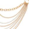 Women Alloy Waist Chain Multi Layer Chain Tassel Belly Chain Adjustable Harness Gothic Waist Chain Clothing Accessory