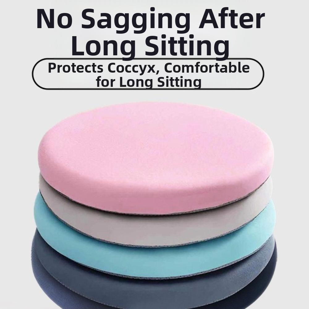 Ultra Soft Round Sponge Cushion Cooling Thick Anti-Slip Seat Cushion Portable Breathable Slow Rebound Cushion Office