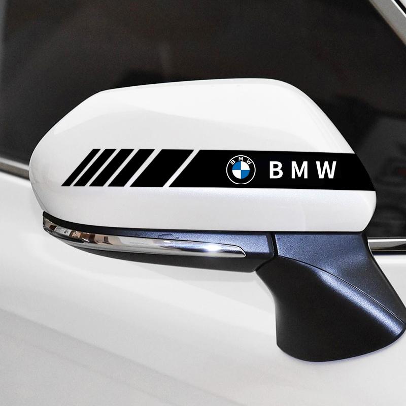 Car Sticker 2 PCS Truck Vinyl Stripe Sport Rearview Side Mirror Decal For BMW M E46 E90 E60 F30 F10 E39 E36 F20 G30 G20 E87 CE6