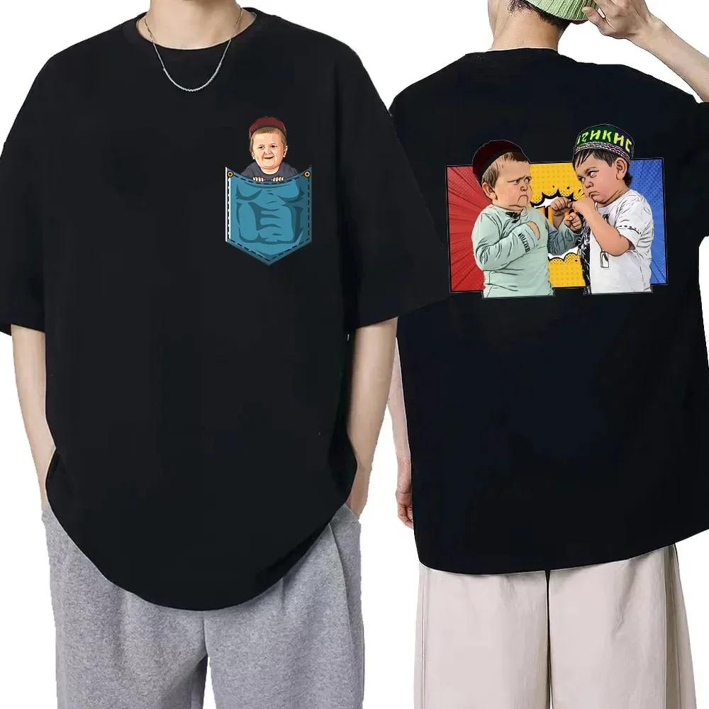 Klasické bavlněné tričko Team Hasbulla pro muže a ženy s motivem bojujícího Hasbully, hiphopové grafické tričko, topy, manga tričko, streetwear