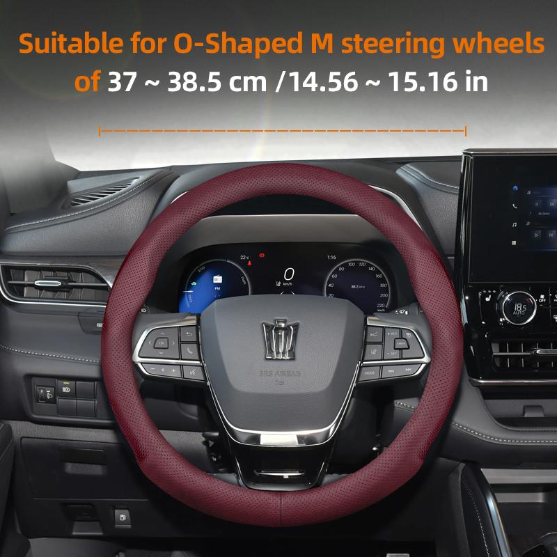 

Suitable for Toyota Crown Ultra-Thin Breathable Leather Steering Wheel Cover Suitable for Royal Saloon Athlete Majesta Hybrid Crossover Sport
