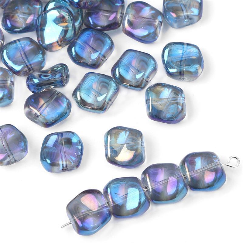 Iridescent Glass Crystal Beads for DIY Hairpin & Necklace Crafting