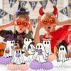 Halloween Honeycomb Table Centerpiece Assorted Pumpkin Ghost Pattern Ornament for Halloween Party Desktop Decor