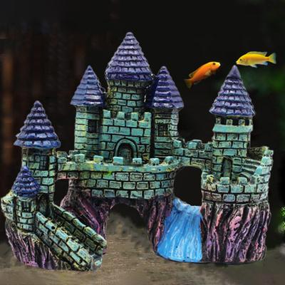 Aquarium Ornament Europäischer Stil Dekorative Harz Aquarium Schloss Ornament für Aquarium Dekoration