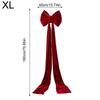 80/180cm Giant Bow Christmas Tree Top Decoration Christmas Front Door Bow With Long Ribbon Velvet Flower Wreath Wall Decoration