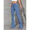KOTTY Women's Cotton Lycra Blend Boot Cut Leg Jeans(Blue,26)