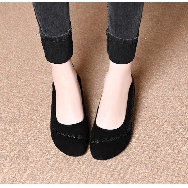 French new autumn retro comfortable outer wear single shoes woven pattern light mouth middle heel shoes